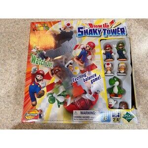 Epoch Games Link System Super Mario Blow Up Shaky Tower Game Balance Game READ
